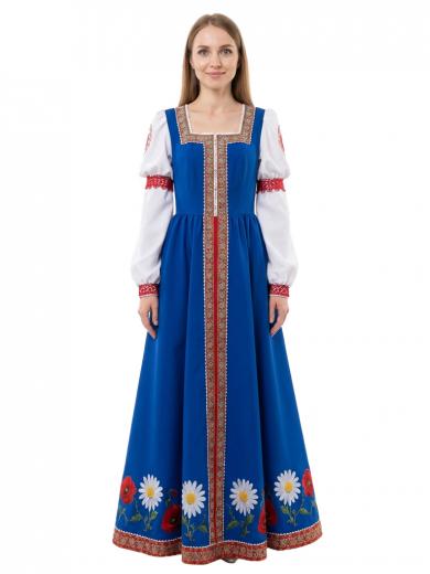 Платье русское народное женское «Ромашки»