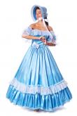 Historical women's blue bonnet